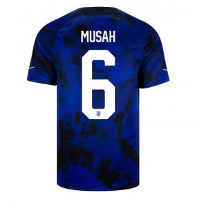 Spojené státy Yunus Musah #6 Venkovní Dres MS 2022 Krátký Rukáv
